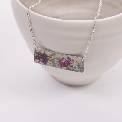 Exotic Inspired Tropical Sunshine Bar Pendant Necklace