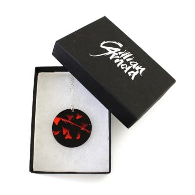 Botanical Inspired Oriental Heart Pendant Necklace Box