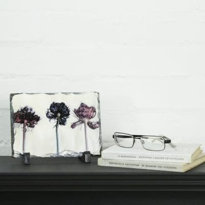 Deep Purple Trinity Slate Print - Home Accessory and Gift