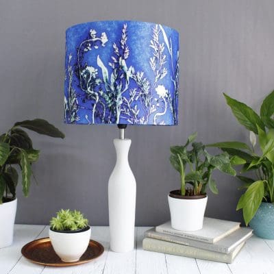 Blue Landscape | Blue & Green Lamp Shade For The Bedroom