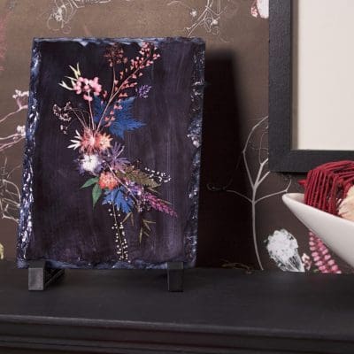 Blue Wreath decorative slate