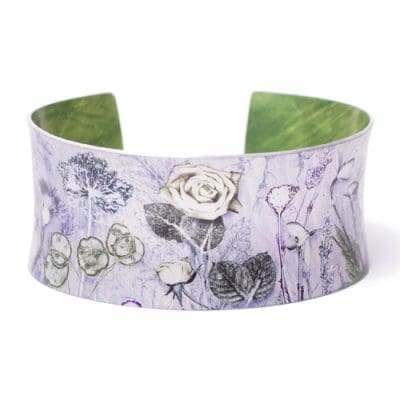 Mother's Silver Bouquet Botanical Cuff Bracelet and Jewellery Gift